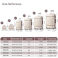EL6 832 グッズセット Amazon.com: Lulusail Luggage Sets 6 Piece with two Cosmetic